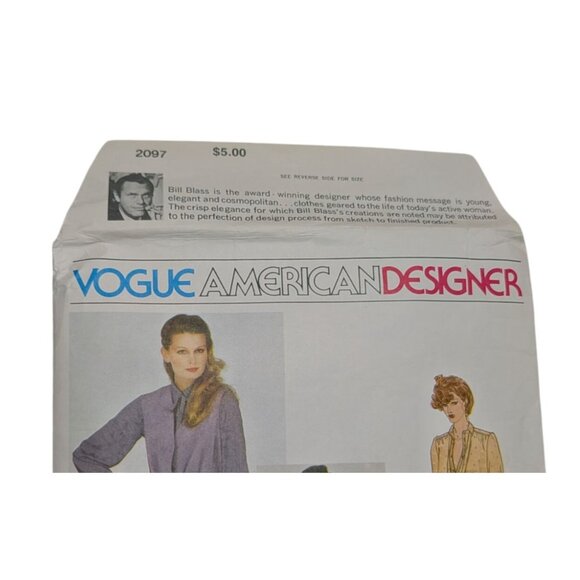 Vogue American Designer Bill Blass Pattern 2097 factory folds - Picture 4 of 10